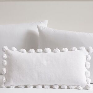 Pottery Barn Teen White Pom Pom Pillow Cover